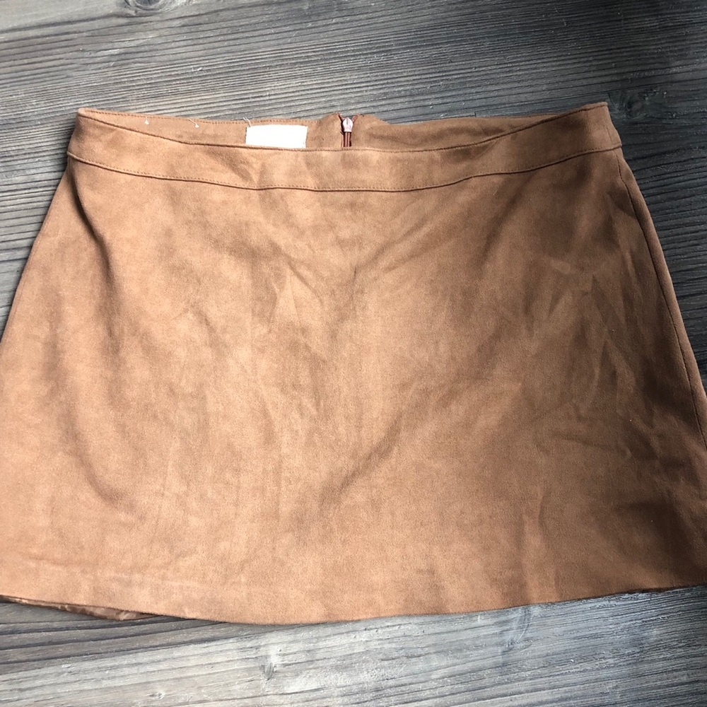 Alter’d State Tan Suede Mini Skirt